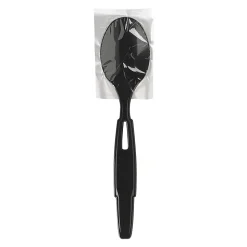 Dixie Ultra SmartStock Series-W Polypropylene Plastic Wrapped Cutlery, Tea Spoons, Black, 40 Per Pack, Case Of 24 Packs