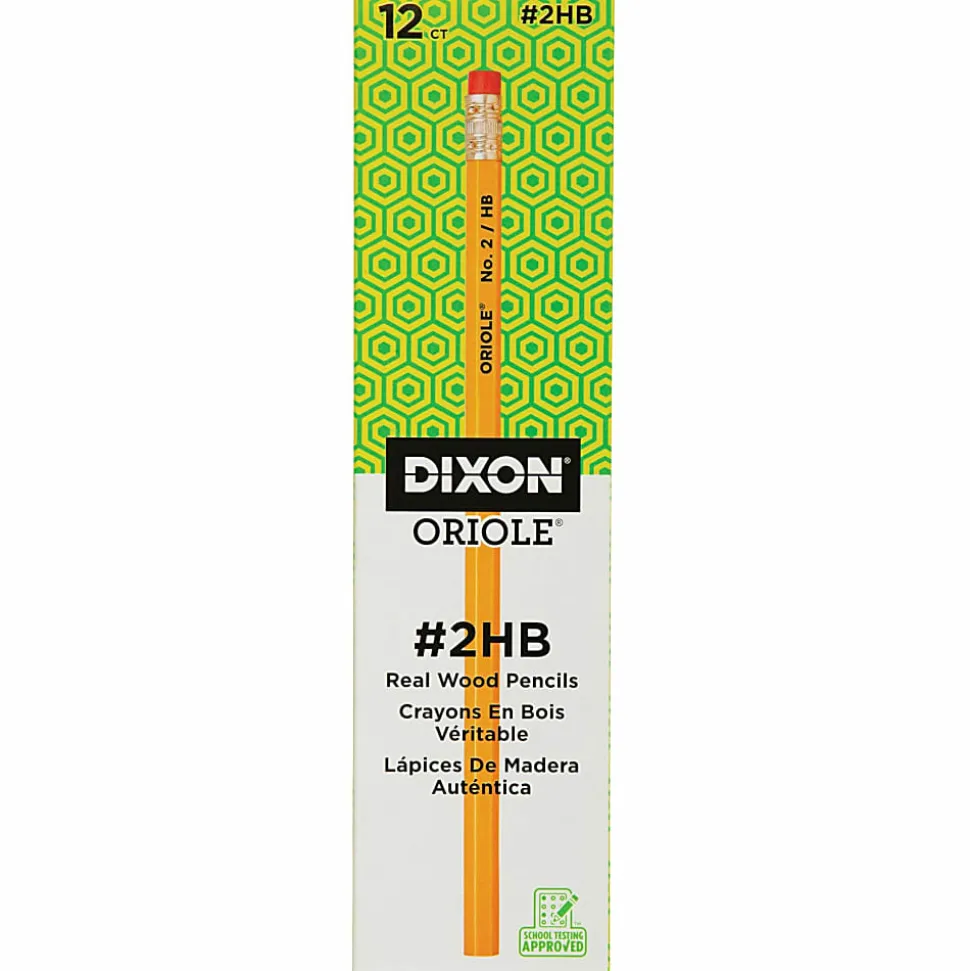 Dixon® Oriole Pencils, Yellow, No. 2 Soft Lead, Pack Of 12