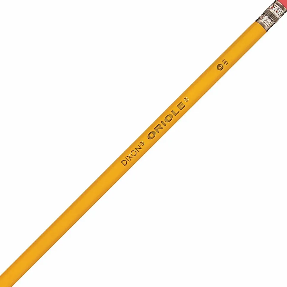 Dixon® Oriole Pencils, Yellow, No. 2 Soft Lead, Pack Of 12