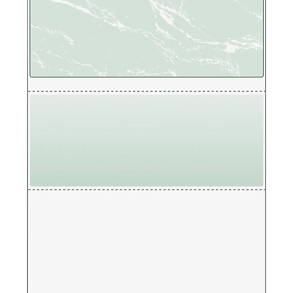 DocuGard High Security Green Marble Business Checks with 11 Features to Prevent Fraud - Letter - 8 1/2"x11" - 04502