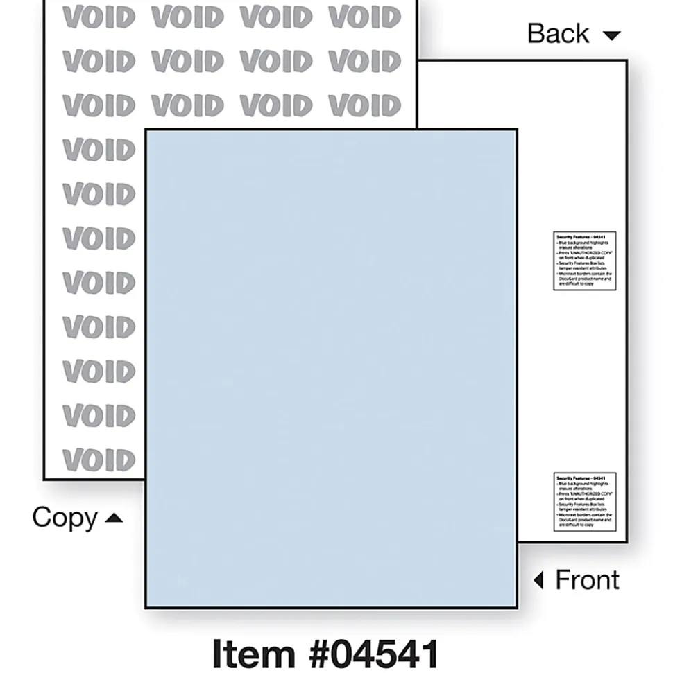 DocuGard Medical Prescription Papers, Standard Medical 6, 1-Part, 8 1/2" x 11, 500 Sheets, Blue