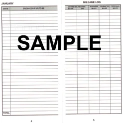 DomeĀ® Auto Mileage Log, Card Stock Cover, 3 1/4" x 6 1/4", Gray
