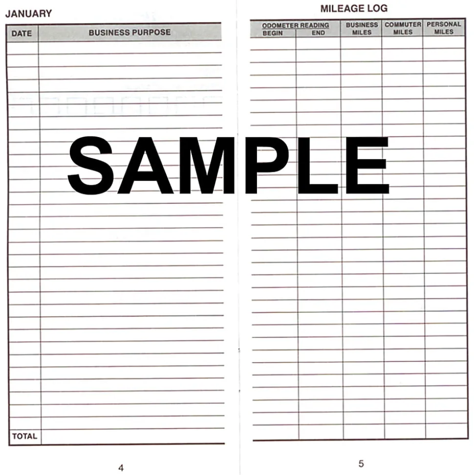 Dome® Auto Mileage Log, Card Stock Cover, 3 1/4" x 6 1/4", Gray