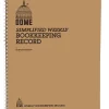Dome Bookkeeping Record Book - 128 Sheet(s) - Wire Bound - 8.75" x 11.25" Sheet Size - White Sheet(s) - Beige Cover - 1 Each