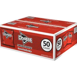 Doritos Nacho Cheese Chips Bags, 1 Oz, Box Of 50