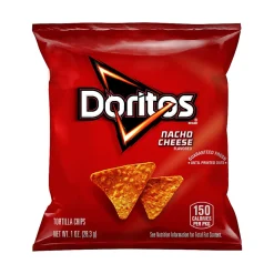 Doritos Nacho Cheese Chips Bags, 1 Oz, Box Of 50