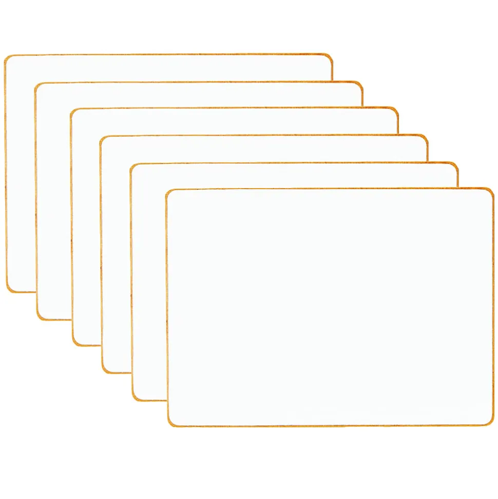 Dowling Magnets® Double-sided Magnetic Dry-Erase Boards, Blank, 12" x 8-3/4", White, Pack Of 6 Boards