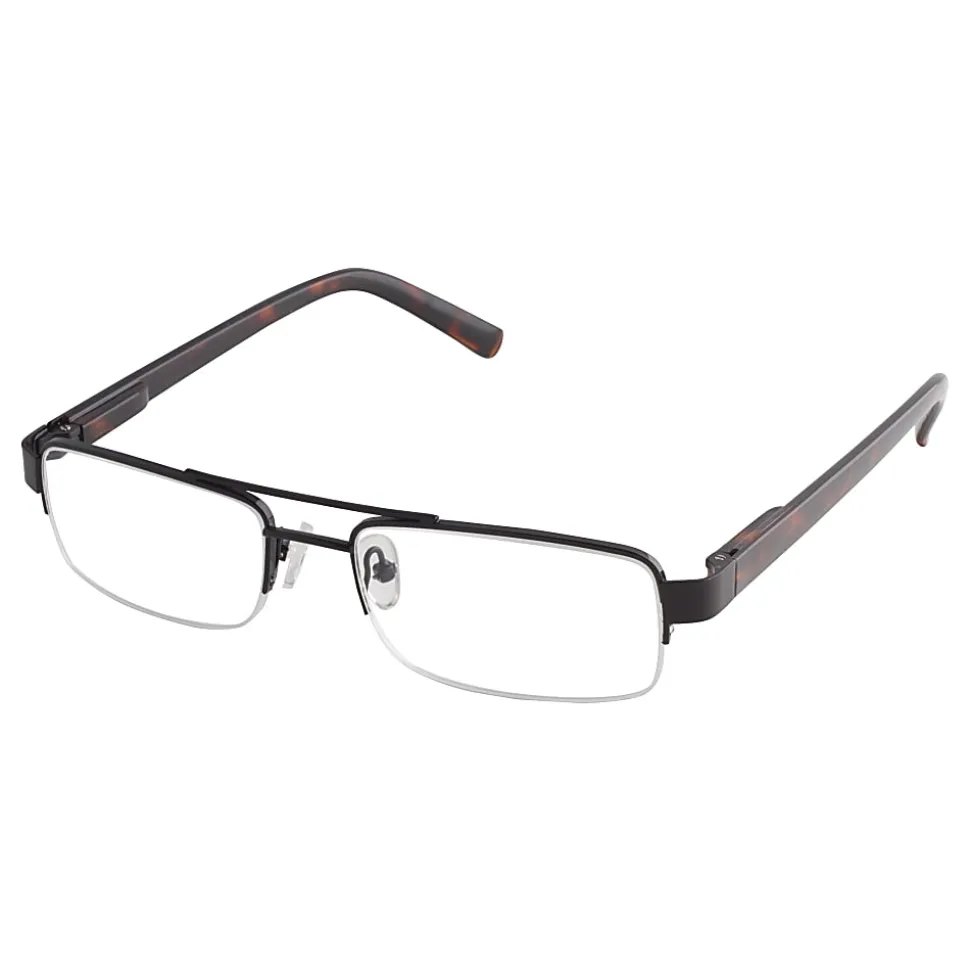 Dr. Dean Edell Anaheim Rimless Reading Glasses, +1.75, Black