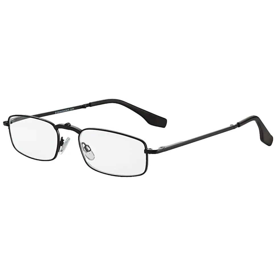 Dr. Dean Edell Folder Reading Glasses, Black, +2.00