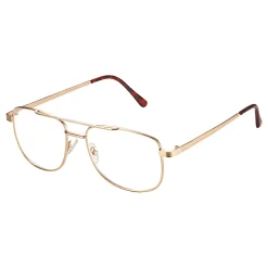 Dr. Dean Edell Oakdale Aviator Reading Glasses, +1.25, Gold/Tortoise