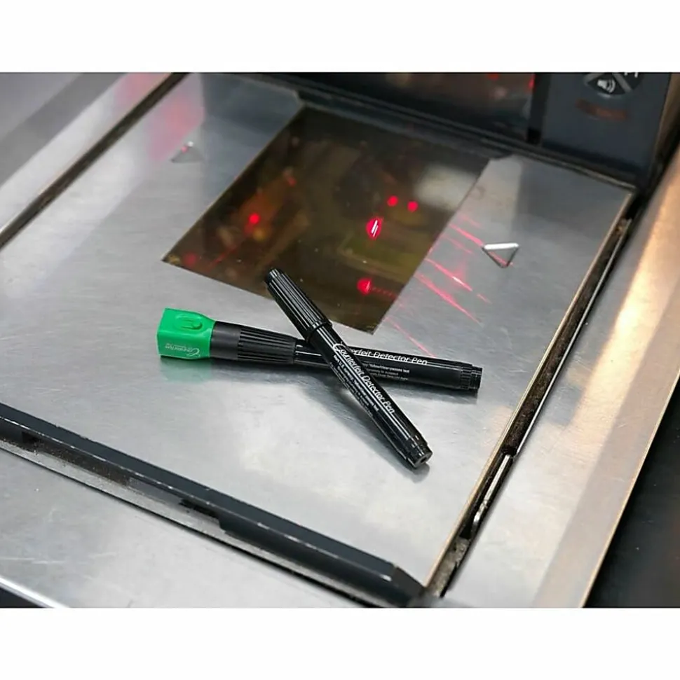 Dri-Mark® Dual-Test Counterfeit Detection Pen With UV LED Light, Black