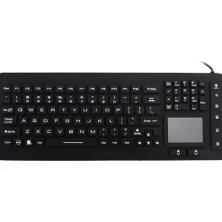 DSI WATERPROOF IP68 FULL SIZE LED BACKLIT KEYBOARD WITH TOUCHPAD - Cable Connectivity - USB Interface - KBJHIKB98BL