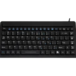 DSI WATERPROOF IP68 MINI USB SILICONE AND WASHABLE KEYBOARD - Cable Connectivity - USB Interface - 86 Key - Windows, PC - Black