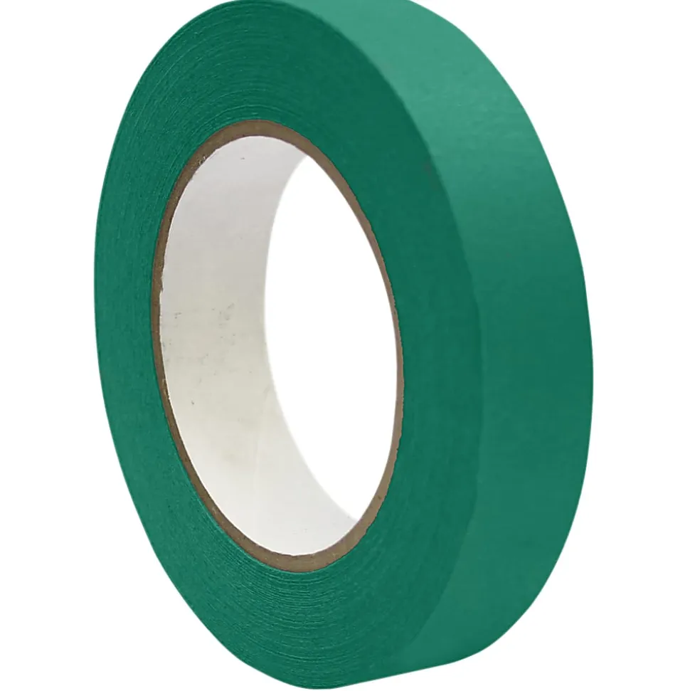 DSS Distributing Premium-Grade Masking Tape, 3" Core, 1" x 55 Yd., Green, Pack Of 6