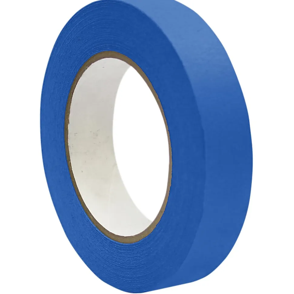 DSS Distributing Premium-Grade Masking Tape, 3" Core, 1" x 55 Yd., Blue, Pack Of 6