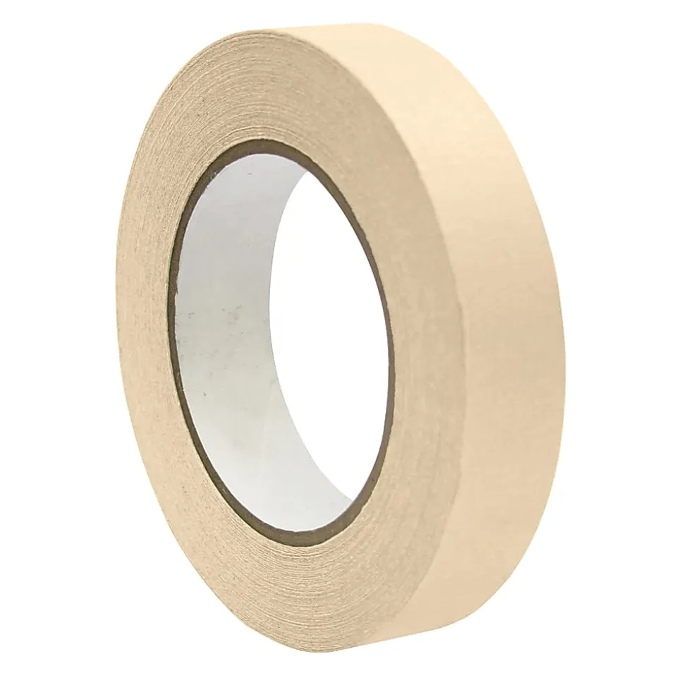 DSS Distributing Premium-Grade Masking Tape, 3" Core, 1" x 55 Yd., White, Pack Of 6