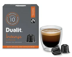 Dualit And Nespresso® Compatible Aluminum Coffee NX Freshpacks, Intense Espresso, Carton Of 120 Capsules