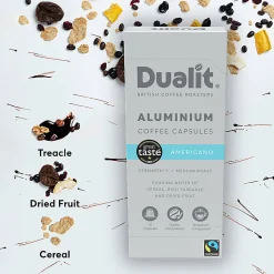Dualit And Nespresso® Compatible Aluminum Coffee NX Freshpacks, Lungo Americano Espresso, Carton Of 120 Capsules