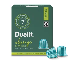 Dualit And Nespresso® Compatible Aluminum Coffee NX Freshpacks, Lungo Americano Espresso, Carton Of 120 Capsules