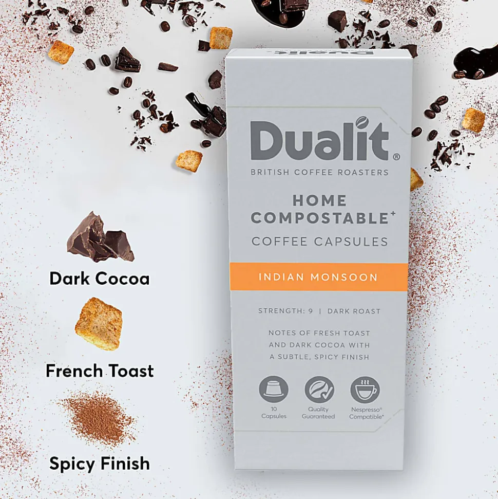Dualit And Nespresso® Compatible Coffee NX Pods, Indian Monsoon Espresso, Carton Of 80 Pods