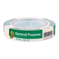 Duck® Brand General Purpose Masking Tape, 1" x 60 Yd, Beige