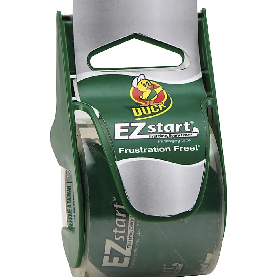 Duck® EZ Start Packaging Tape With Dispenser, 1-7/8" x 22.2 Yd., Clear