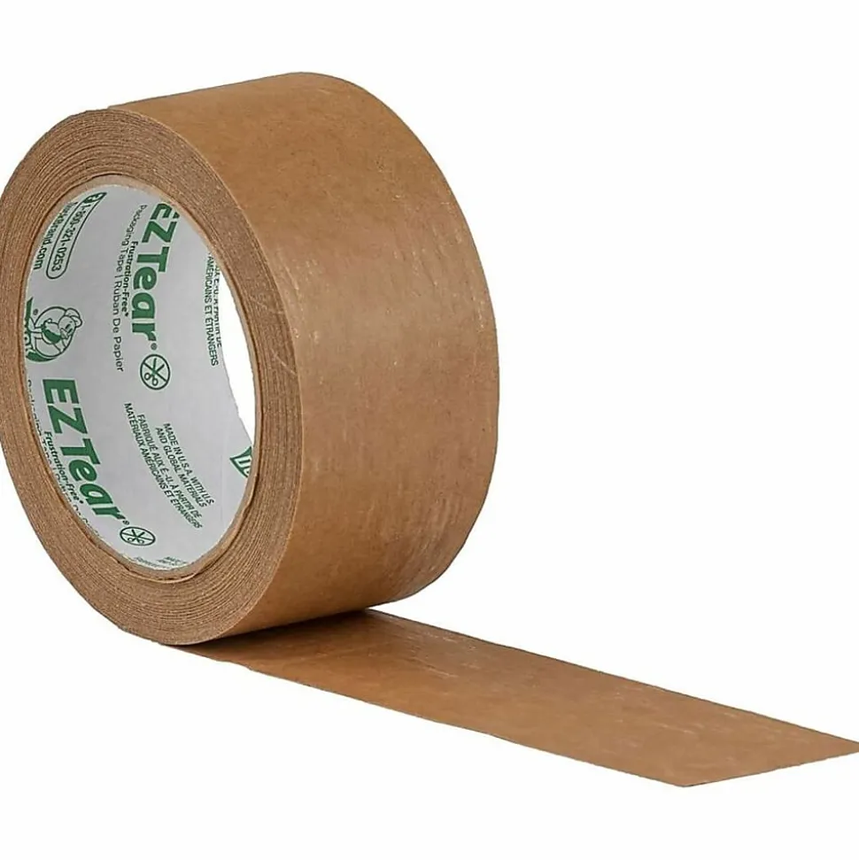 Duck® EZ Tear® Paper Tape Rolls, 25 Yd, 1-15/16”, Tan