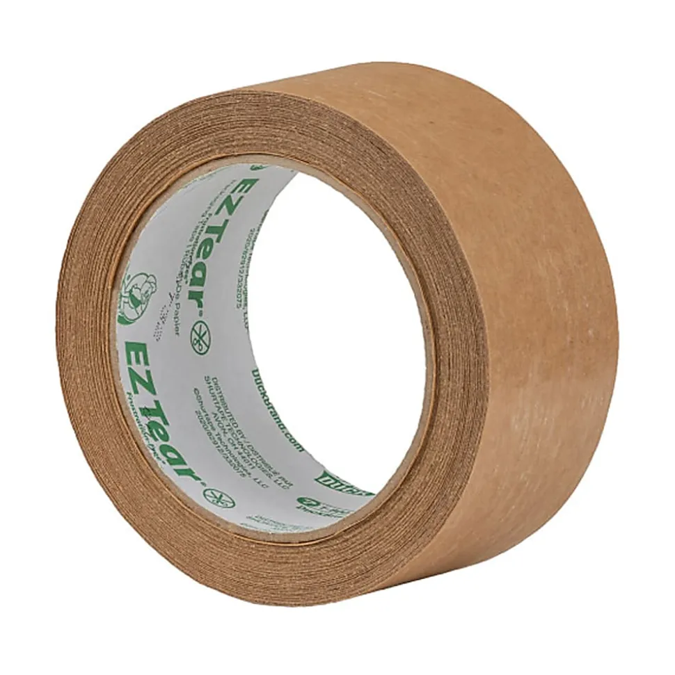 Duck® EZ Tear® Paper Tape Rolls, 25 Yd, 1-15/16”, Tan