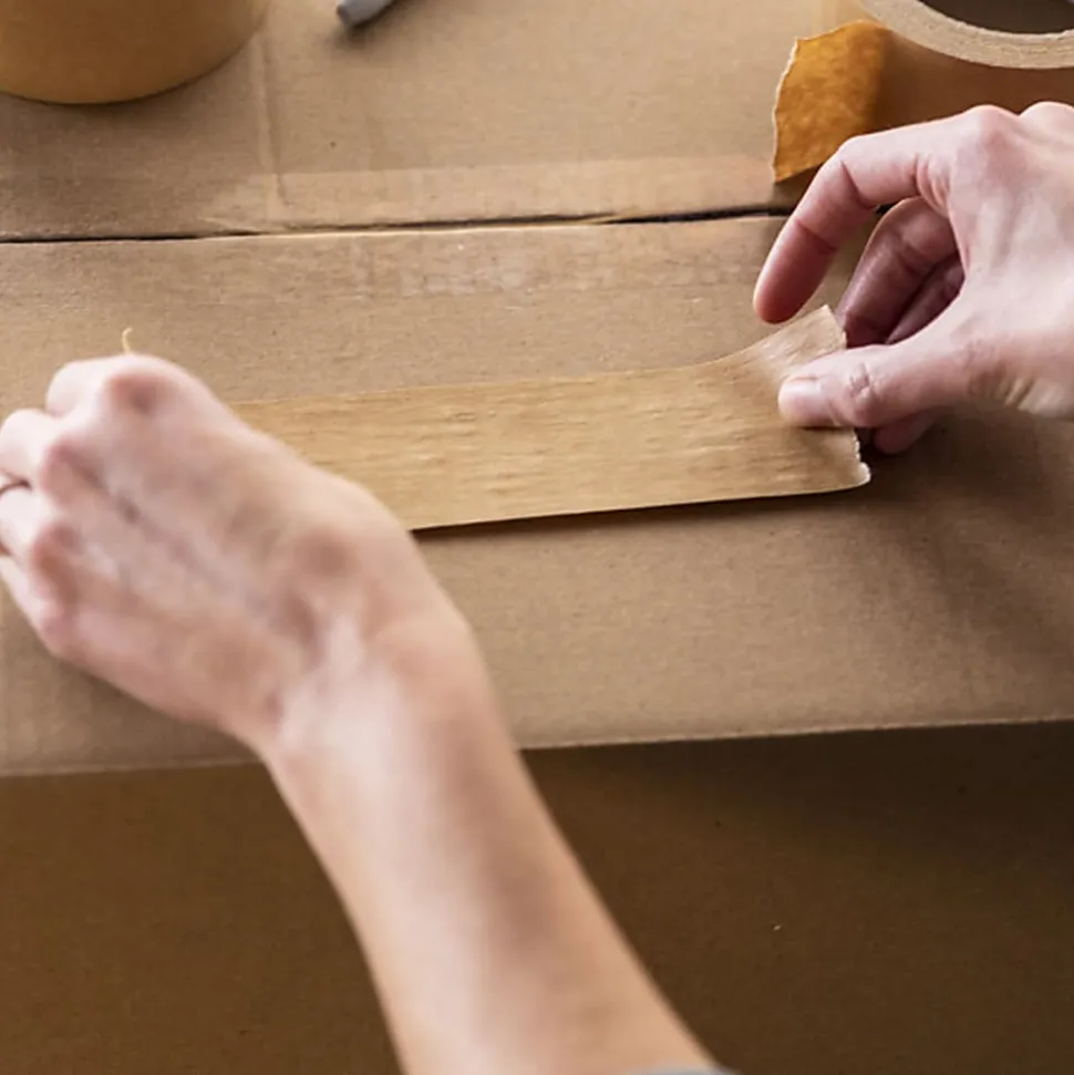 Duck® EZ Tear® Paper Tape Rolls, 25 Yd, 1-15/16”, Tan