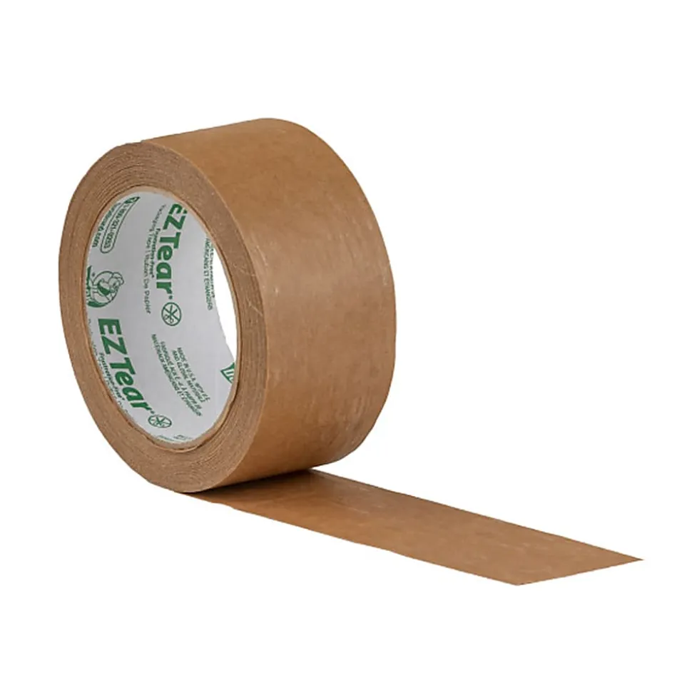 Duck® EZ Tear® Paper Tape Rolls, 25 Yd, 1-15/16”, Tan
