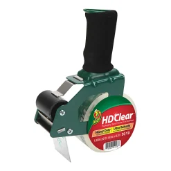 Duck® Foam Handle Tape Dispenser With HD Clear™ Packing Tape, 1-15/16” x 50 Yd, Clear