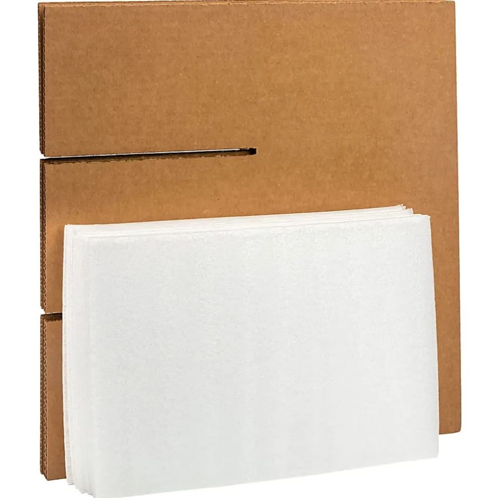 Duck Glass Moving And Storage Kit, 14" x 14" x 14", Brown, Kit Of 13 Pieces