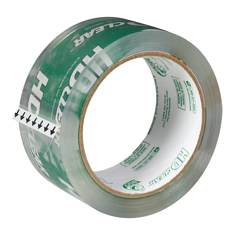 Duck® HD Clear™ Heavy-Duty Packaging Tape, 3" Core, 1.88" x 54.6 yd., Clear, Pack Of 6