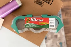 Duck® HD Clear™ Heavy-Duty Packaging Tape, With Dispenser, 1.88" x 40 Yd., Clear