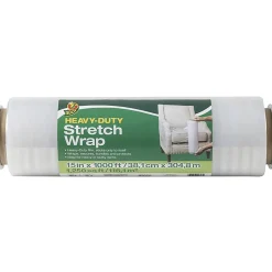 Duck Heavy-duty Stretch Wrap - 15" Width x 1000 ft Length - Heavy Duty, Handle, Self-stick, Residue-free, Non-adhesive - Plastic - Clear - 1 Each