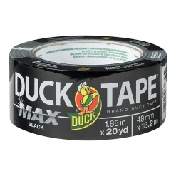 Duck Max Strength® Duct Tape, 20 Yd x 1-15/16”, Black, 1 Each