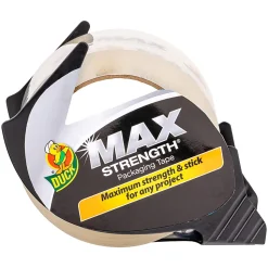 Duck Max Strength® Packing Tape With Dispenser, 1-15/16" x 20 Yd., Clear