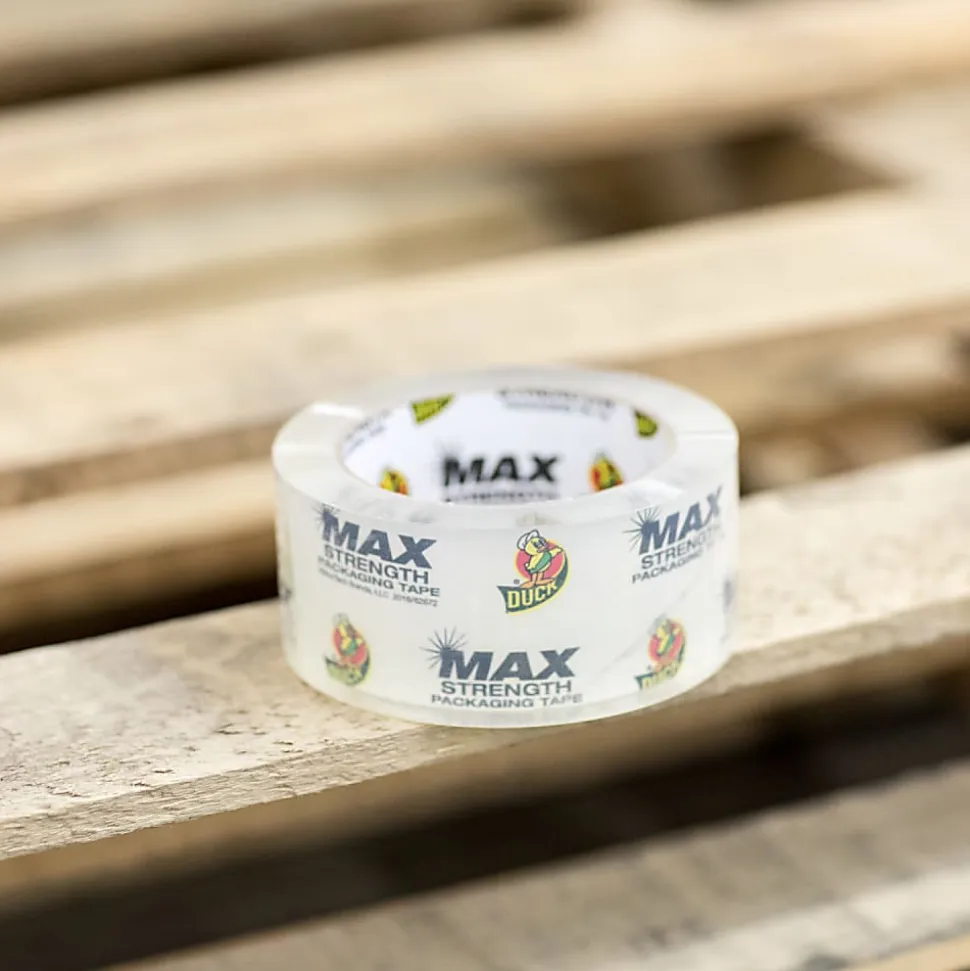 Duck Max Strength® Packing Tape With Dispenser, 1-15/16" x 20 Yd., Clear