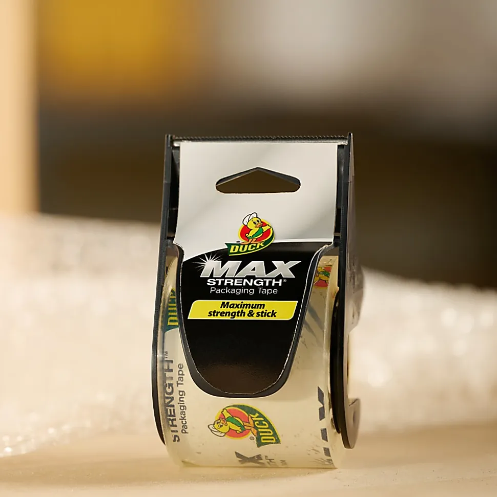 Duck Max Strength® Packing Tape With Refillable Dispenser, 1-15/16" x 25 Yd., Clear
