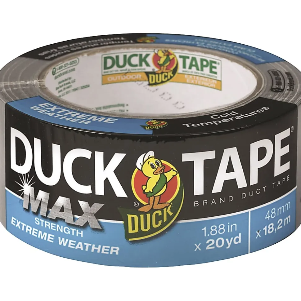 Duck MAX Strength Weather Duct Tape - 20 yd Length x 1.88" Width - Silver - 1 Each