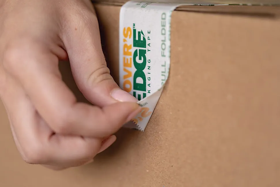 Duck® Mover's Edge Packing Tape In Refillable Handheld Dispenser, 1.88" x 35 Yd., Multicolor Print