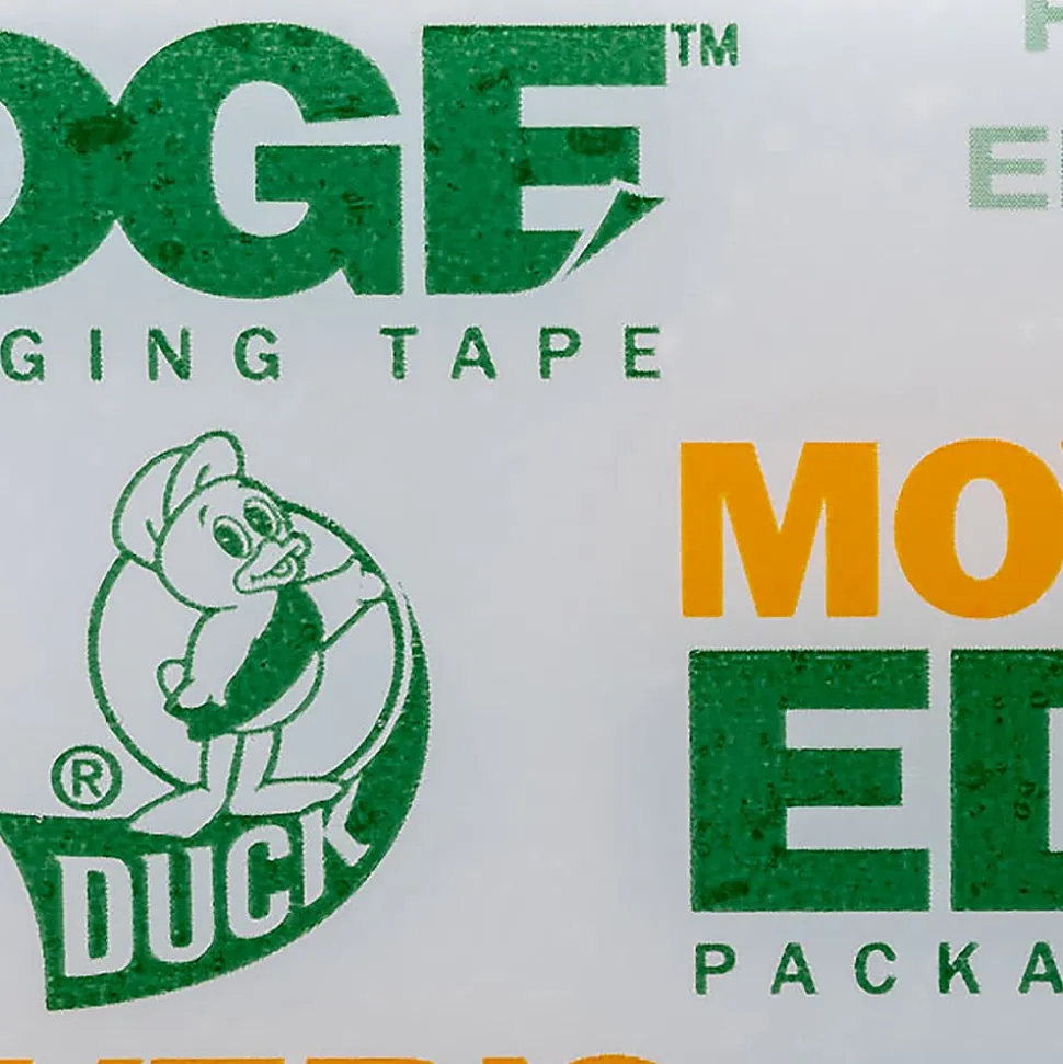 Duck® Mover's Edge Packing Tape In Refillable Handheld Dispenser, 1.88" x 35 Yd., Multicolor Print