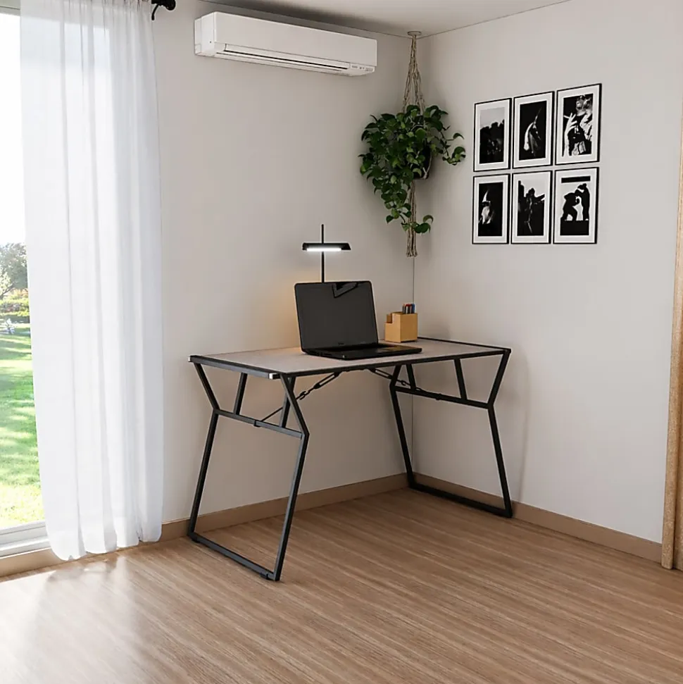 Ducon Modern Tension Desk, Gray, Total Qty 1