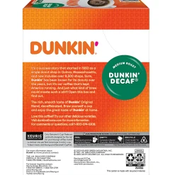 Dunkin' Donuts Decaf Keurig Single-Serve K-Cup Pods, Medium Roast, 22 Pods Per Pack, Case Of 4 Packs