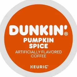 Dunkin' Donuts Dunkin Donuts K Cup Pods, Pumpkin Spice, Box Of 22 Pods
