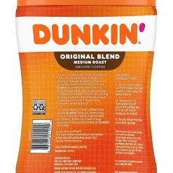 Dunkin' Donuts Original Blend Ground Canister Coffee, Medium Roast, Case Of 4, 30 Oz Per Canister