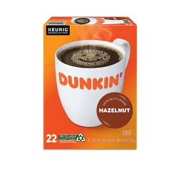 Dunkin' Donuts Single-Serve Coffee K-Cup®, Hazelnut, Carton Of 22
