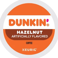 Dunkin' Donuts Single-Serve Coffee K-Cup®, Hazelnut, Carton Of 22