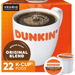 Dunkin' DonutsĀ® Single-Serve Coffee K-CupĀ® Pods, Original Blend, Carton Of 22