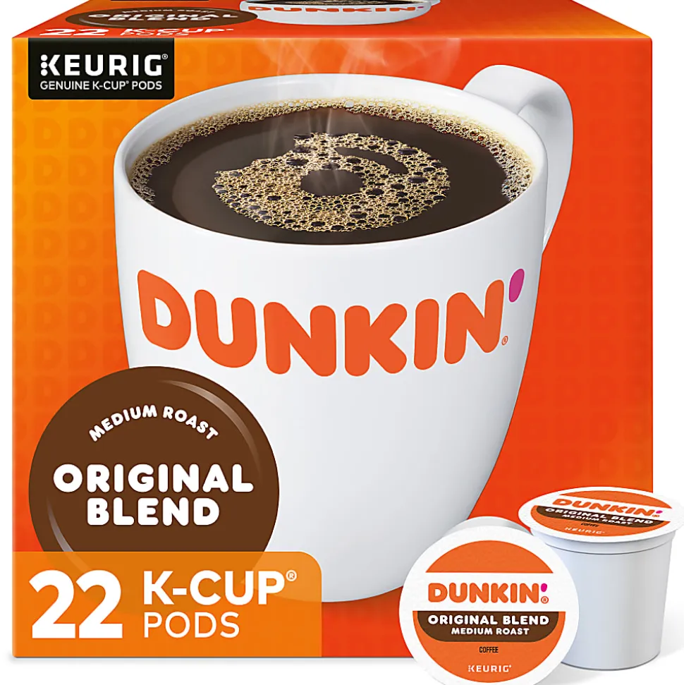 Dunkin' Donuts® Single-Serve Coffee K-Cup® Pods, Original Blend, Carton Of 22